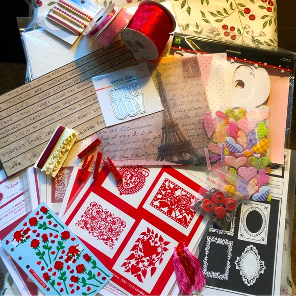 Scrapbook Other - Vintage & New Valentines Day Card & Scrapbook Set